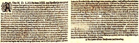 Nuremberg UFO Battle 1561 Broadsheet